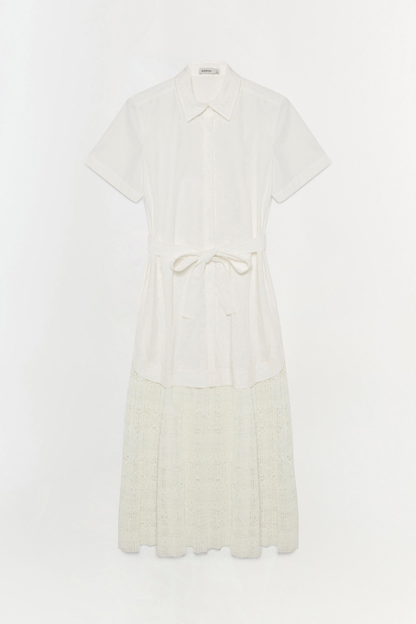 Jenner Lace Midi Shirt Dress