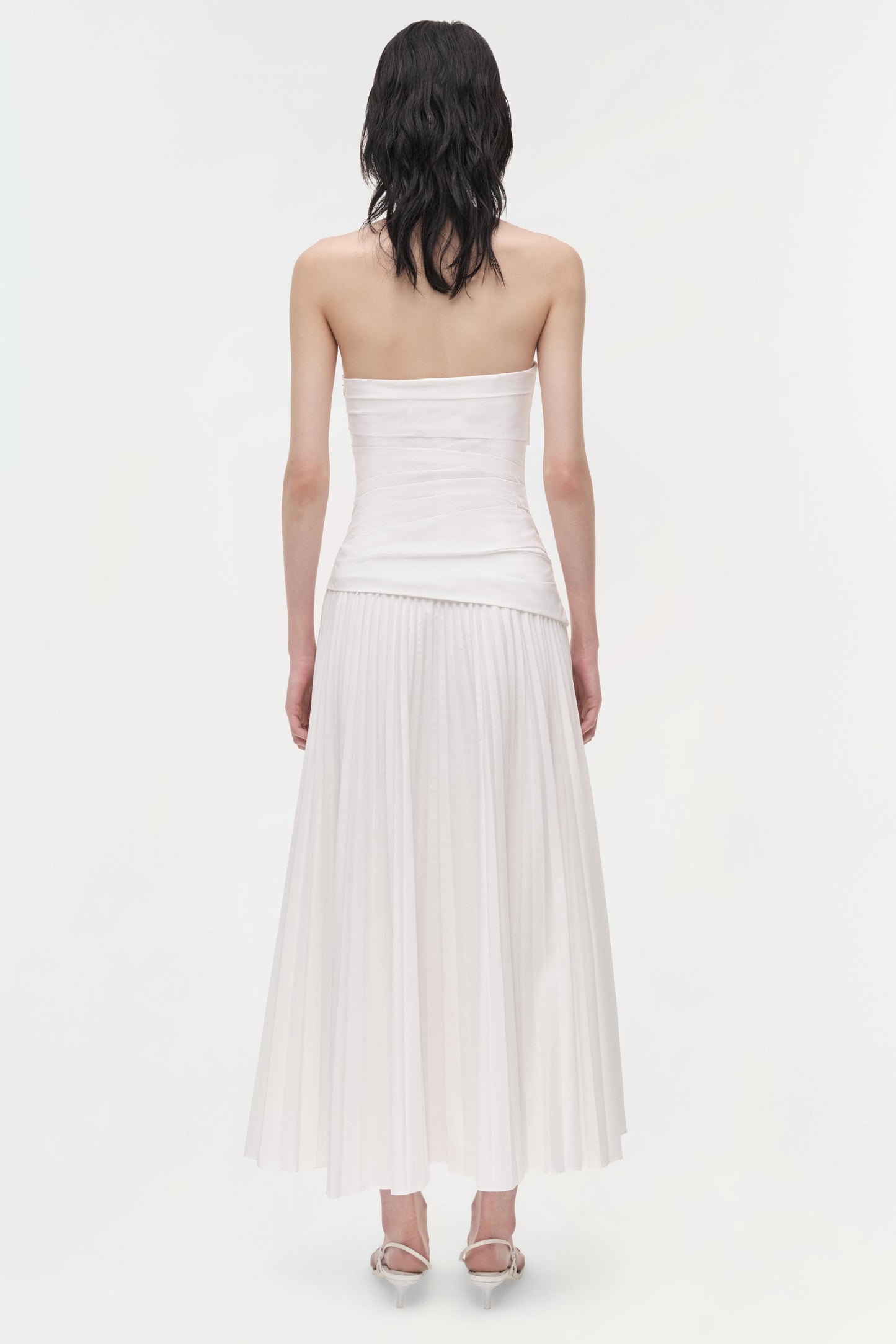 Arie Strapless Cotton Midi Dress