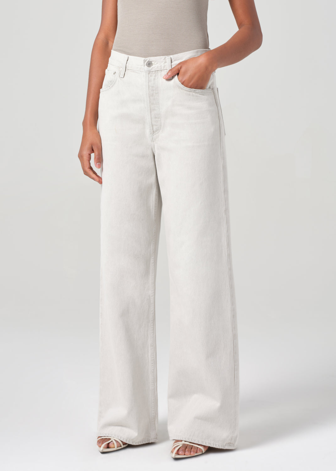 Dame High Rise Wide Leg No Cuff in Colina