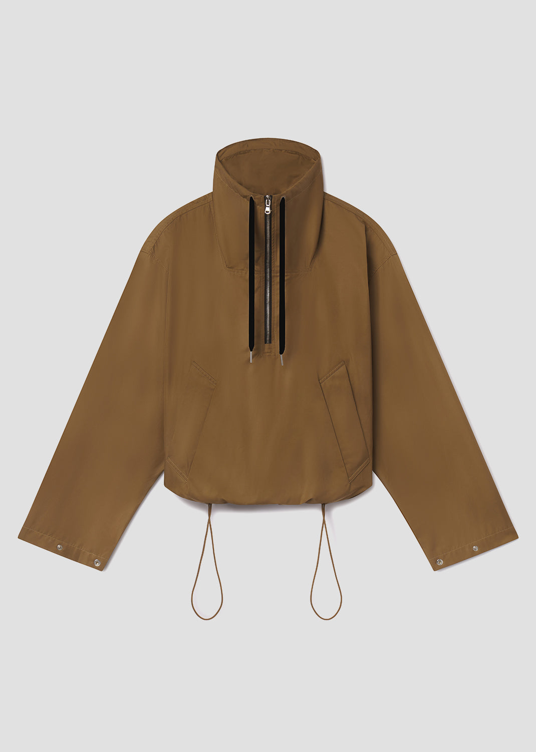 Lydia Nylon Popover Anorak in Khaki