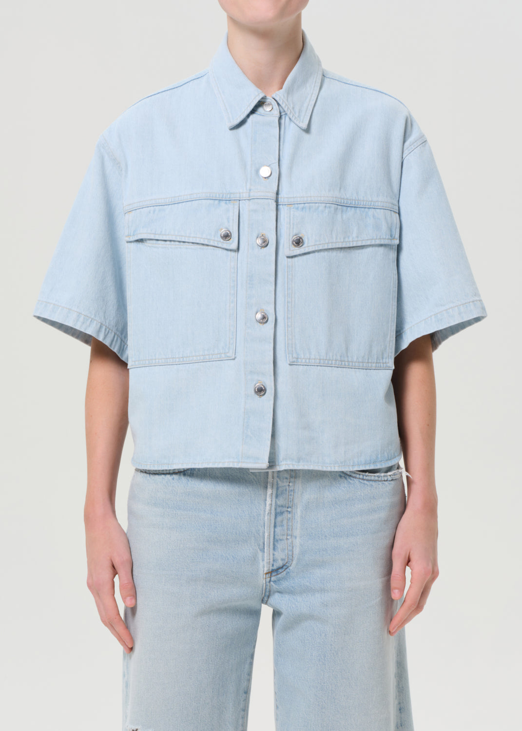 Enora High Low Shirt in Alcove
