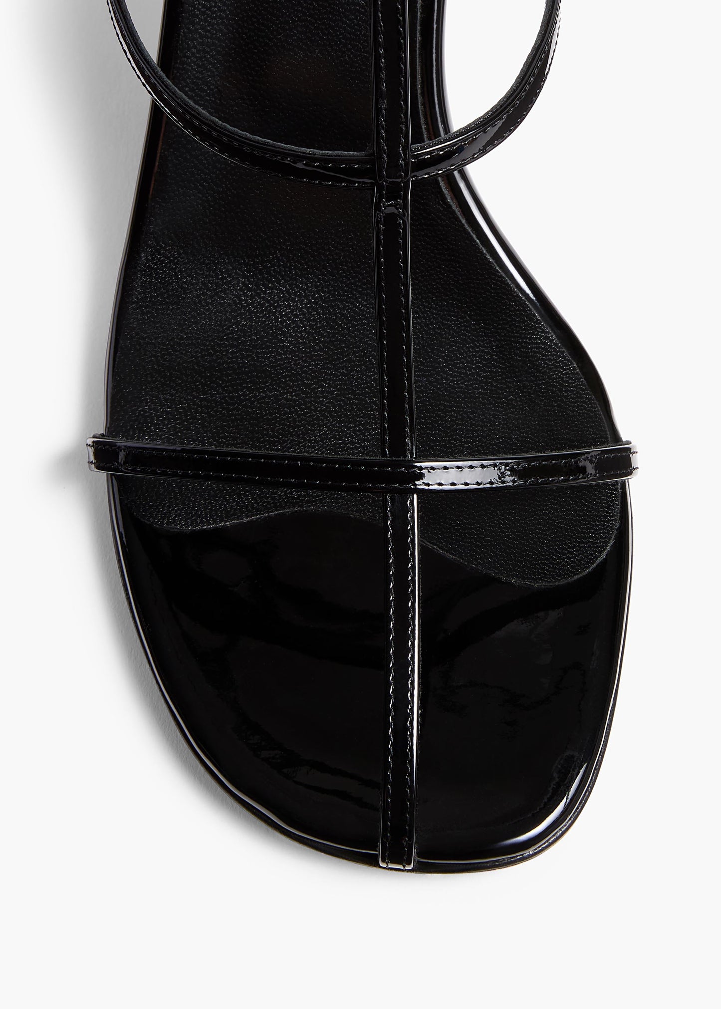 Cage Sandal in Black Patent Leather