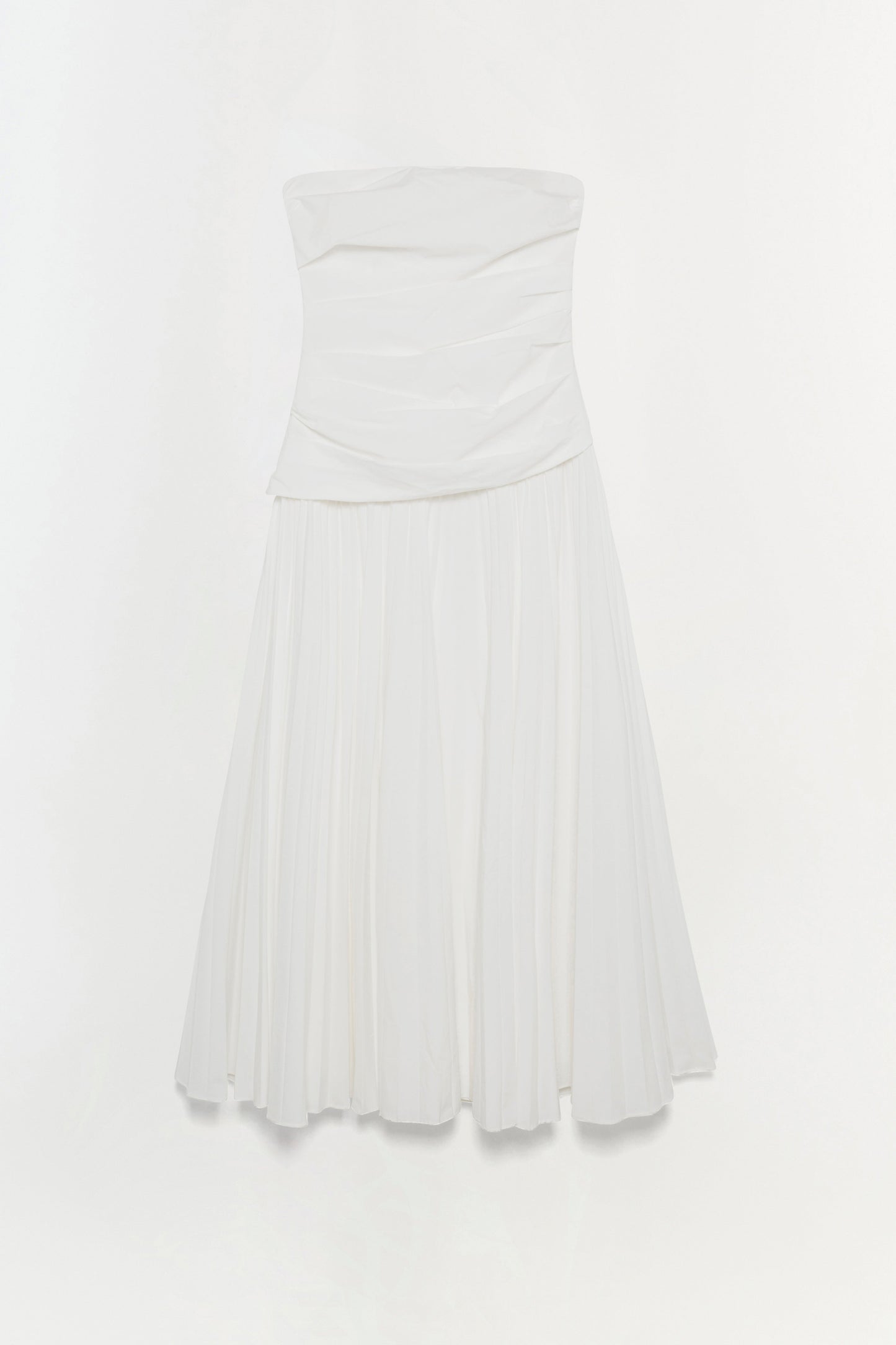 Arie Strapless Cotton Midi Dress