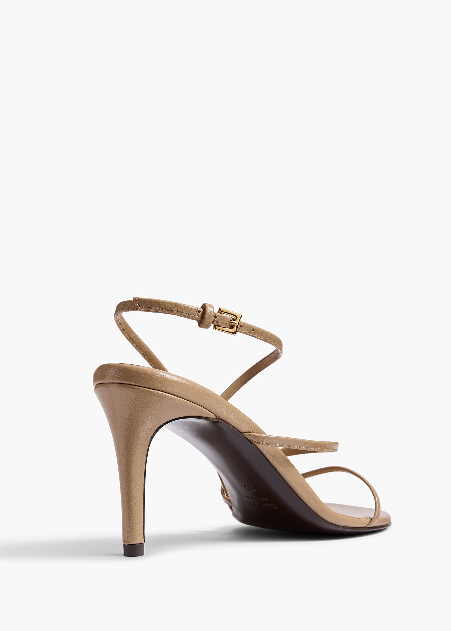 Loop Sandal in Beige Leather