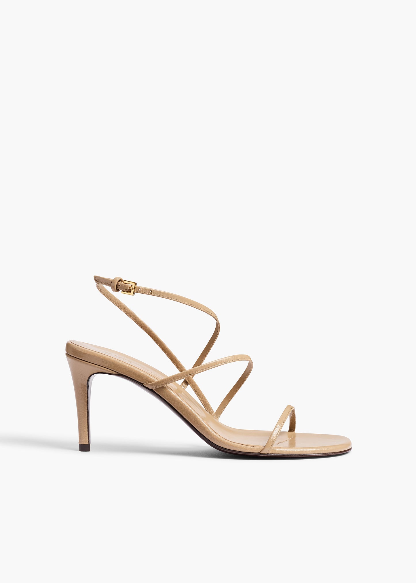 Loop Sandal in Beige Leather
