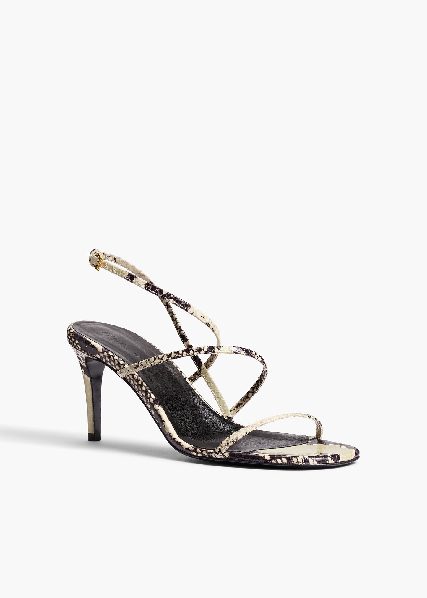 Loop Sandal in Natural Python-Embossed Leather