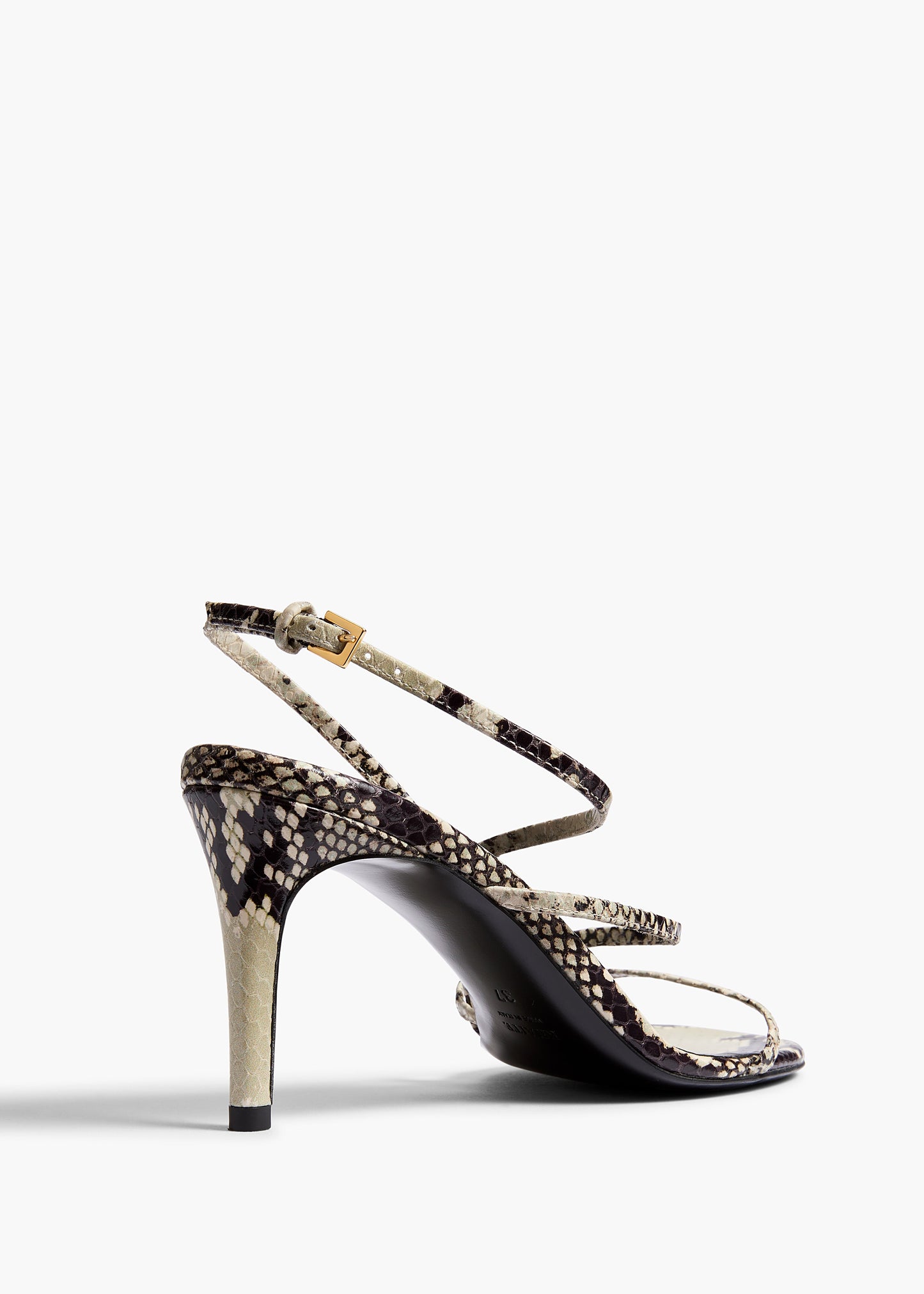 Loop Sandal in Natural Python-Embossed Leather