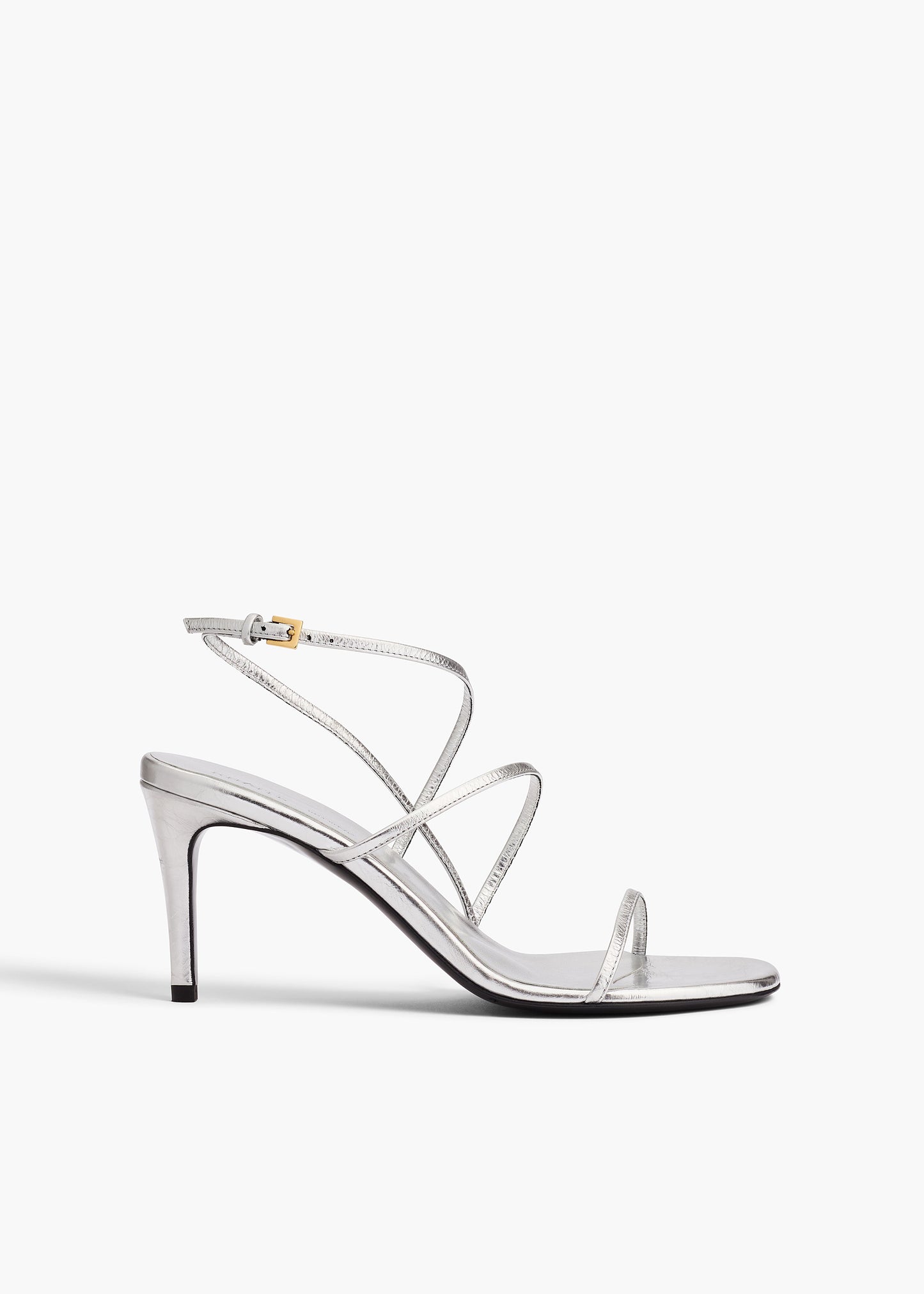 Loop Sandal in SIlver Metallic Leather