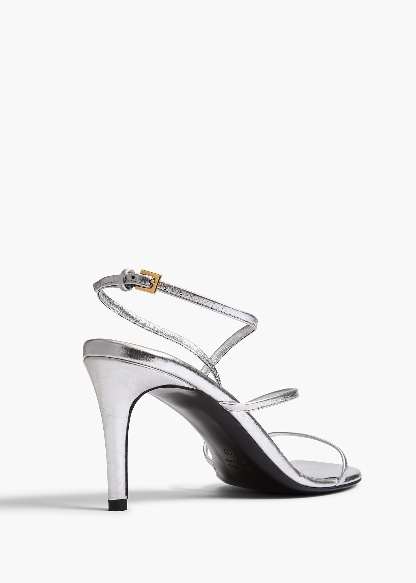 Loop Sandal in SIlver Metallic Leather