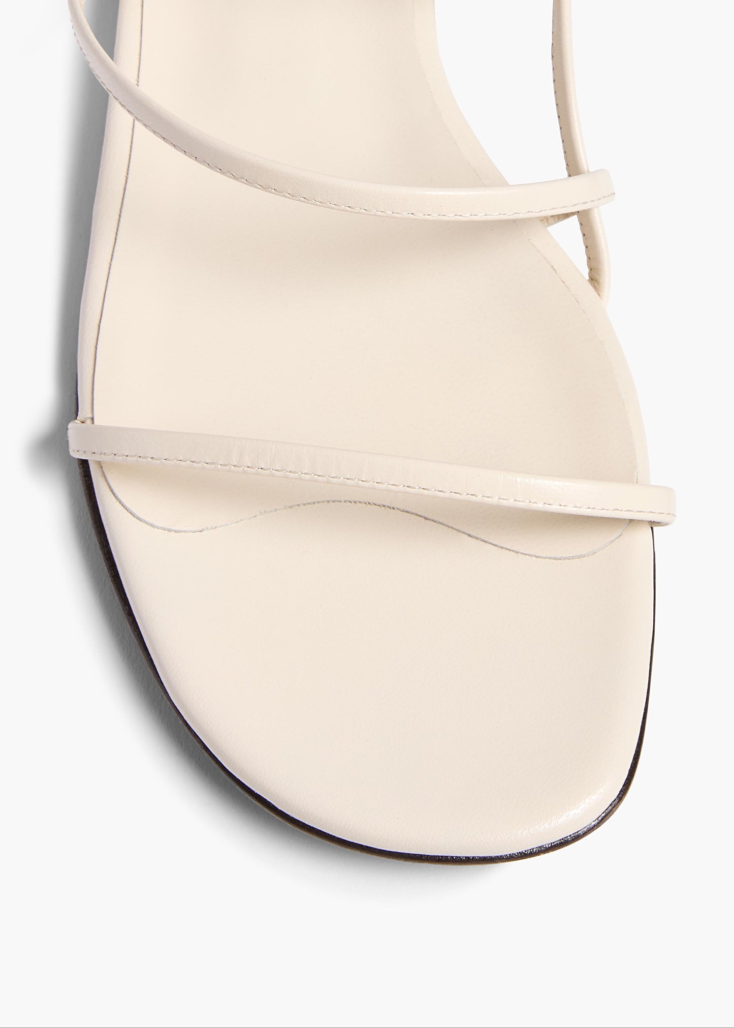 Loop Flat Sandal in Cream Leather