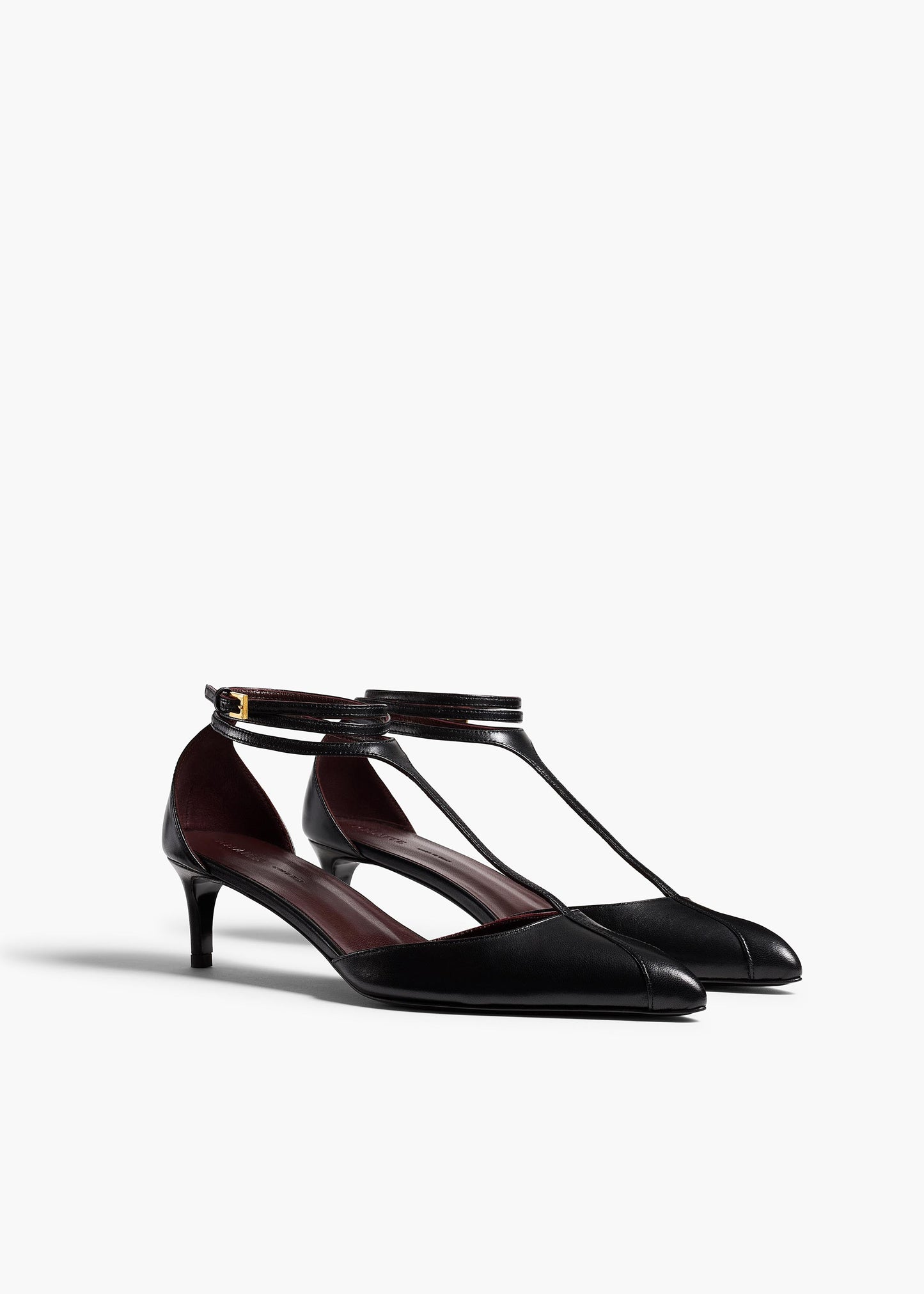 Mia Pump in Black Leather
