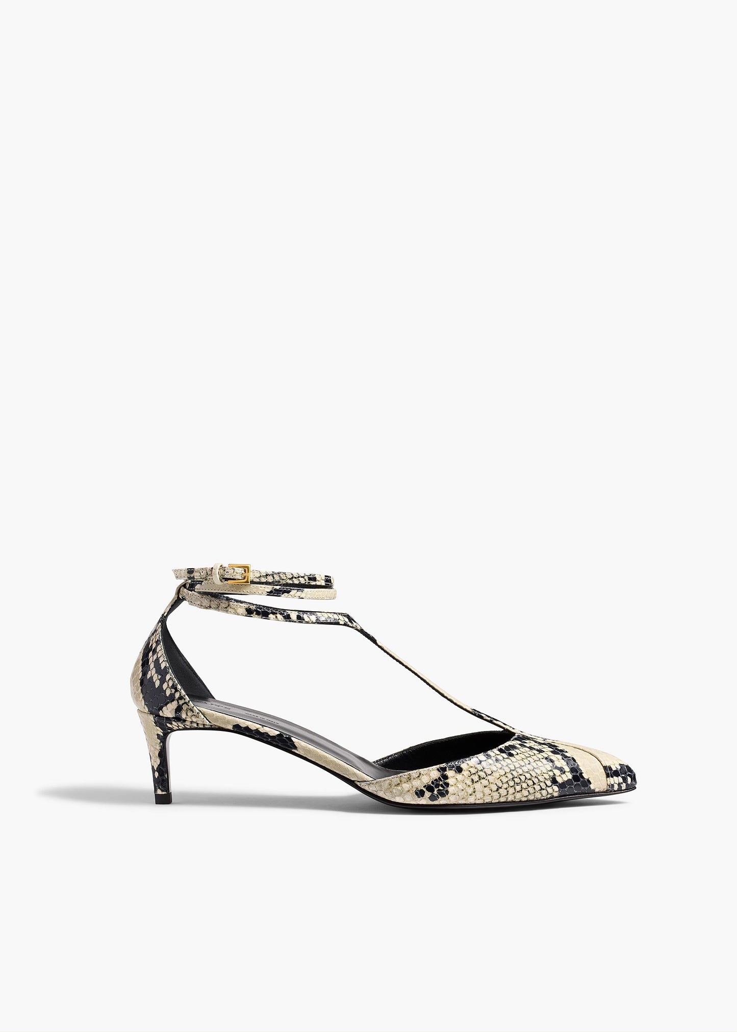 Mia Pump in Natural Python-Embossed Leather
