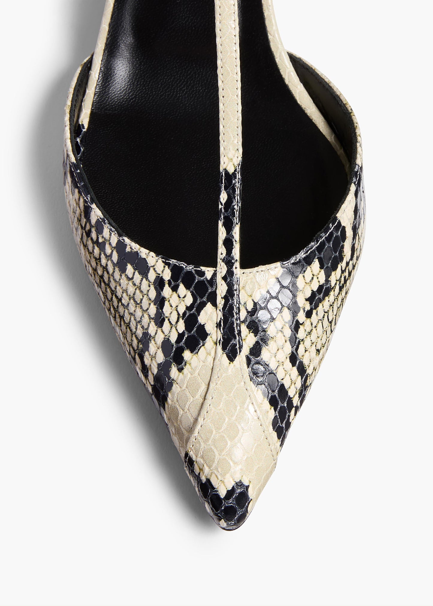Mia Pump in Natural Python-Embossed Leather