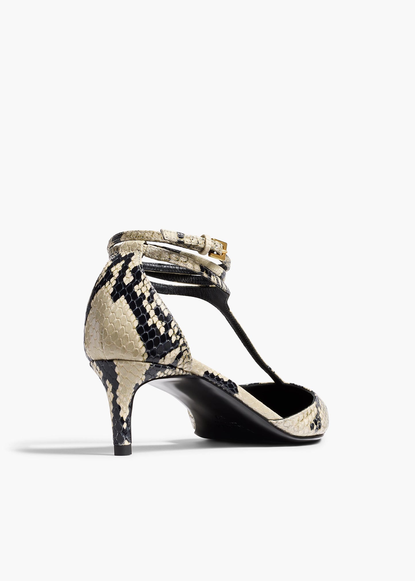 Mia Pump in Natural Python-Embossed Leather