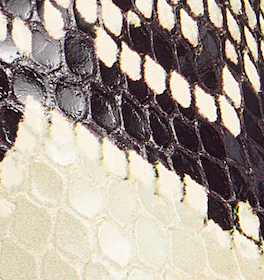 Loop Sandal in Natural Python-Embossed Leather