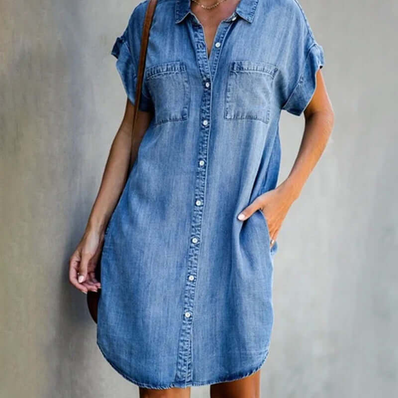 Valerie Denim Dress for Women – Elegant Denim Dress with Flattering Cut & Everyday Comfort