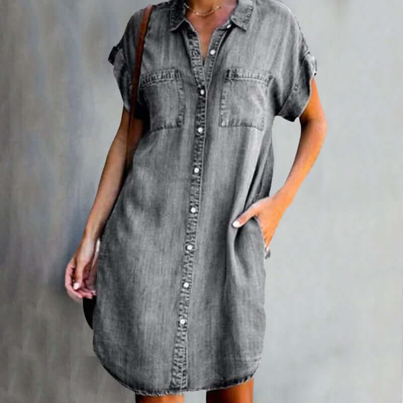 Valerie Denim Dress for Women – Elegant Denim Dress with Flattering Cut & Everyday Comfort