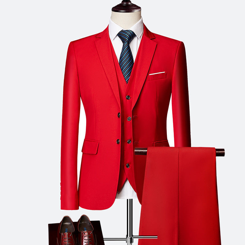 David Suit for Men – Elegant 3-Piece Suit, Breathable & Comfortable for Weddings & Business