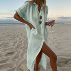 Zoya Shirt Dress for Women – Elegant Oversized Blouse with Comfortable Cut & Chic Look