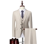 David Suit for Men – Elegant 3-Piece Suit, Breathable & Comfortable for Weddings & Business