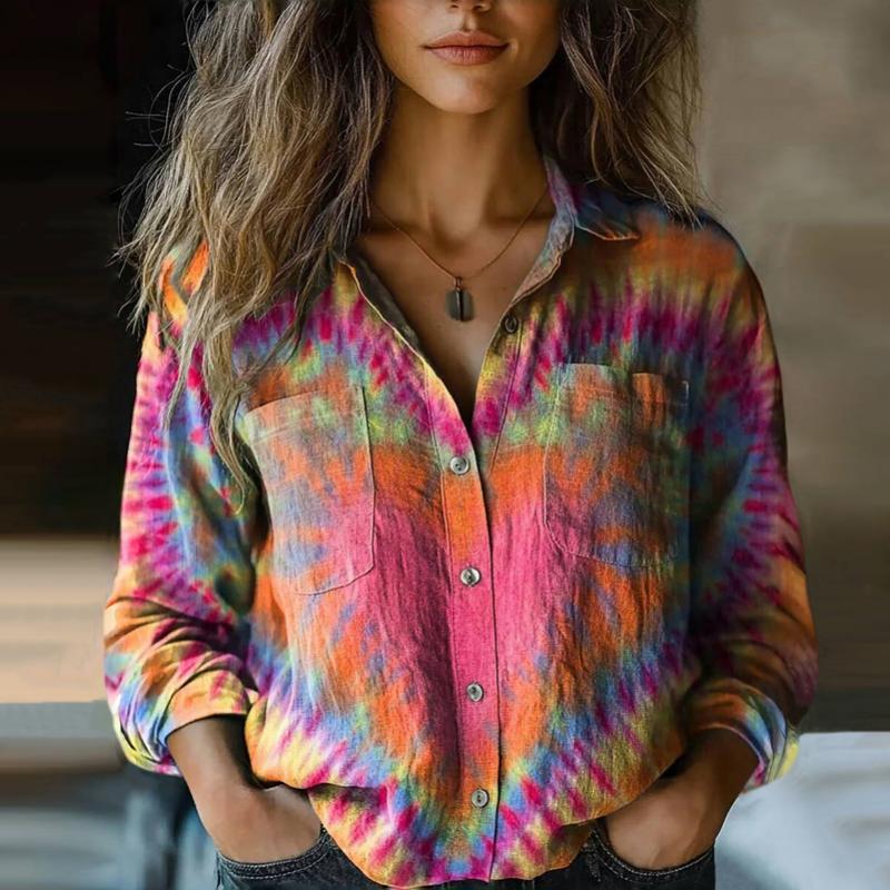 Vanya Blouse for Women – Vintage Chic Blouse with Colorful Print & Comfortable Loose Cut