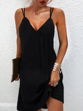 Harley Summer Dress for Women – Elegant Sleeveless Dress with V-Neck & Spaghetti Straps