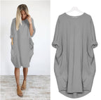 Delaney Summer Dress for Women – Light Fabric, Loose Cut & Chic Round Neck