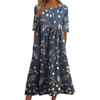 Joelle Midi Dress for Women – Flowy Floral Print, Comfortable Cut & Elegant Summer Style