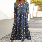 Joelle Midi Dress for Women – Flowy Floral Print, Comfortable Cut & Elegant Summer Style