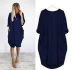 Delaney Summer Dress for Women – Light Fabric, Loose Cut & Chic Round Neck