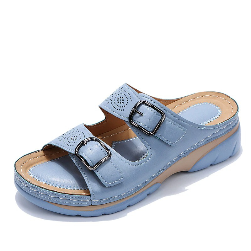 Sopia Sandals for Women – Open-Toe with Adjustable Buckle Straps & Comfort Sole