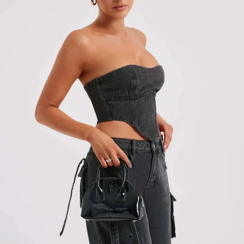 Jutta Cargo Jeans for Women – High-Waist Pants with Utility Pockets & Casual Cut