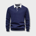 Hugo Polo Sweater for Men – Breathable Long-Sleeve Sweater with Classic Collar & Timeless Style