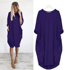 Delaney Summer Dress for Women – Light Fabric, Loose Cut & Chic Round Neck