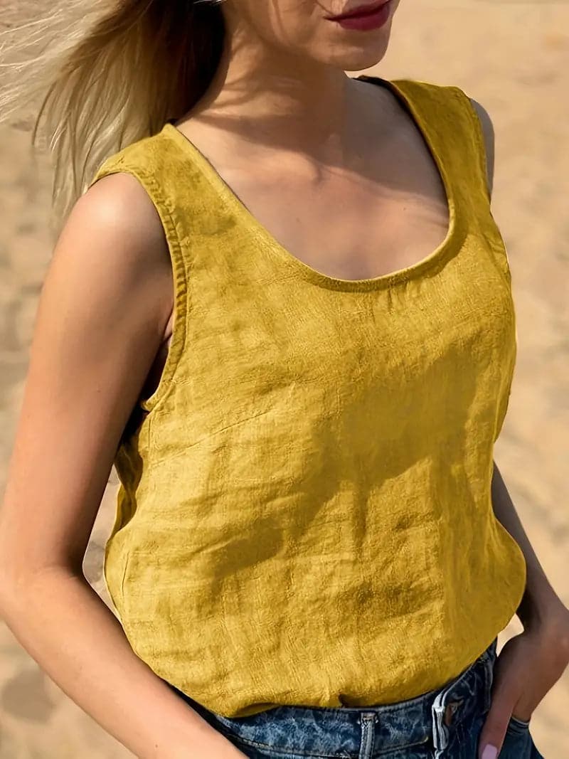 Mia Summer Top for Women – Airy Sleeveless Cut in Soft Breathable Cotton