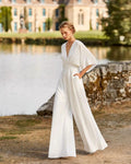 Suzette Jumpsuit for Women – Elegant Jumpsuit with Plunging Neckline & Wide Legs for a Refined Look