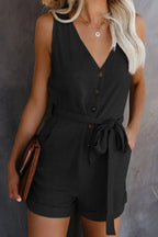 Nina Chic Romper for Women – Elegant Short Jumpsuit with Pockets and Comfortable Cut