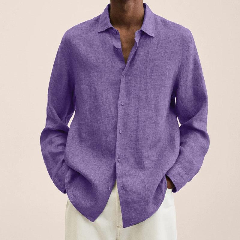 Giovanni Shirt for Men – Breathable Linen, Long Sleeves, Classic & Elegant Design
