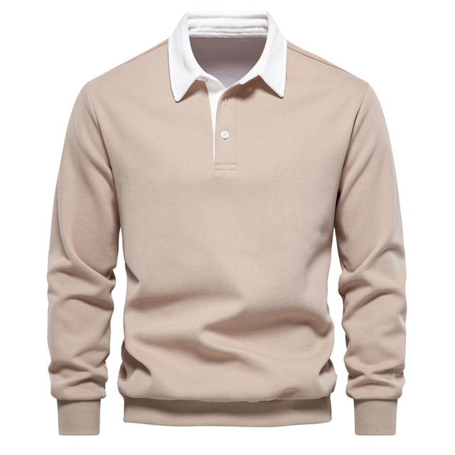 Hugo Polo Sweater for Men – Breathable Long-Sleeve Sweater with Classic Collar & Timeless Style