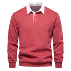 Hugo Polo Sweater for Men – Breathable Long-Sleeve Sweater with Classic Collar & Timeless Style