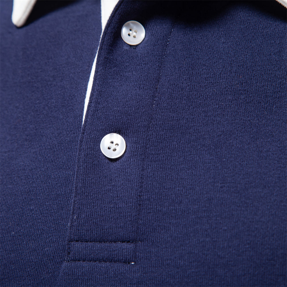 Hugo Polo Sweater for Men – Breathable Long-Sleeve Sweater with Classic Collar & Timeless Style