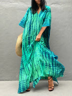 Janne Long Kaftan Dress for Women – Light and Flowy Summer Maxi Dress in Boho Chic Style