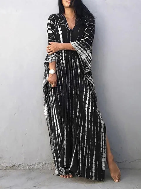 Janne Long Kaftan Dress for Women – Light and Flowy Summer Maxi Dress in Boho Chic Style