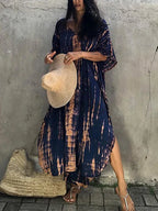Janne Long Kaftan Dress for Women – Light and Flowy Summer Maxi Dress in Boho Chic Style