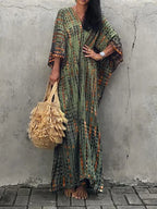 Janne Long Kaftan Dress for Women – Light and Flowy Summer Maxi Dress in Boho Chic Style