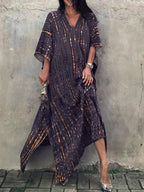 Janne Long Kaftan Dress for Women – Light and Flowy Summer Maxi Dress in Boho Chic Style