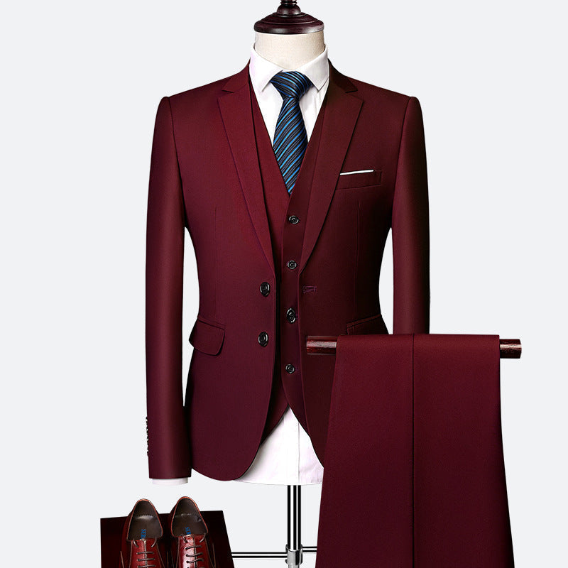 David Suit for Men – Elegant 3-Piece Suit, Breathable & Comfortable for Weddings & Business