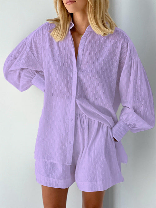 Aaliyah Summer Set for Women – Light Cotton Set with Top and Shorts in Casual Style