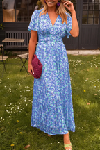 Elisa Floral Dress for Women – Flowy Sleeveless Dress with Defined Waist for Spring & Summer