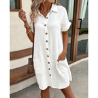 Gabriele Shirt Dress for Women – Elegant Summer Dress with Defined Waist & Airy Cut